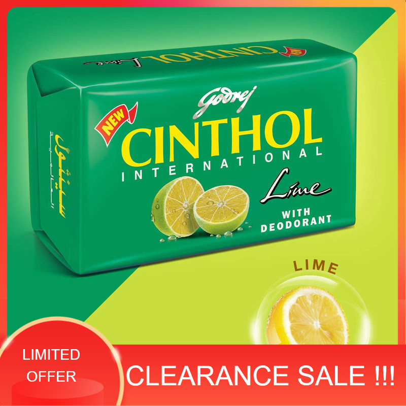 Cinthol Bath Soap with Deodorant 125/175g - Lime/ Herbal/ Sandal ...