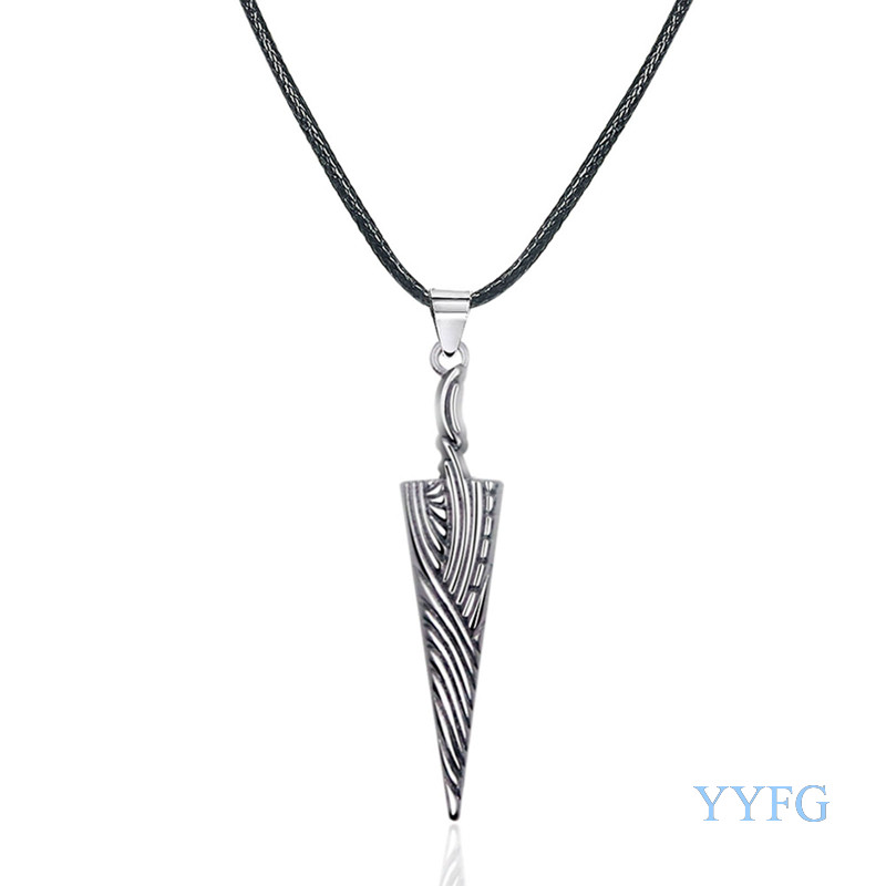 MayDee Anime Hollow Knight Pure Nail Spada Osso Chiodo Ciondolo Collana Trendy Geometria Corda Choker Collana Gioielli