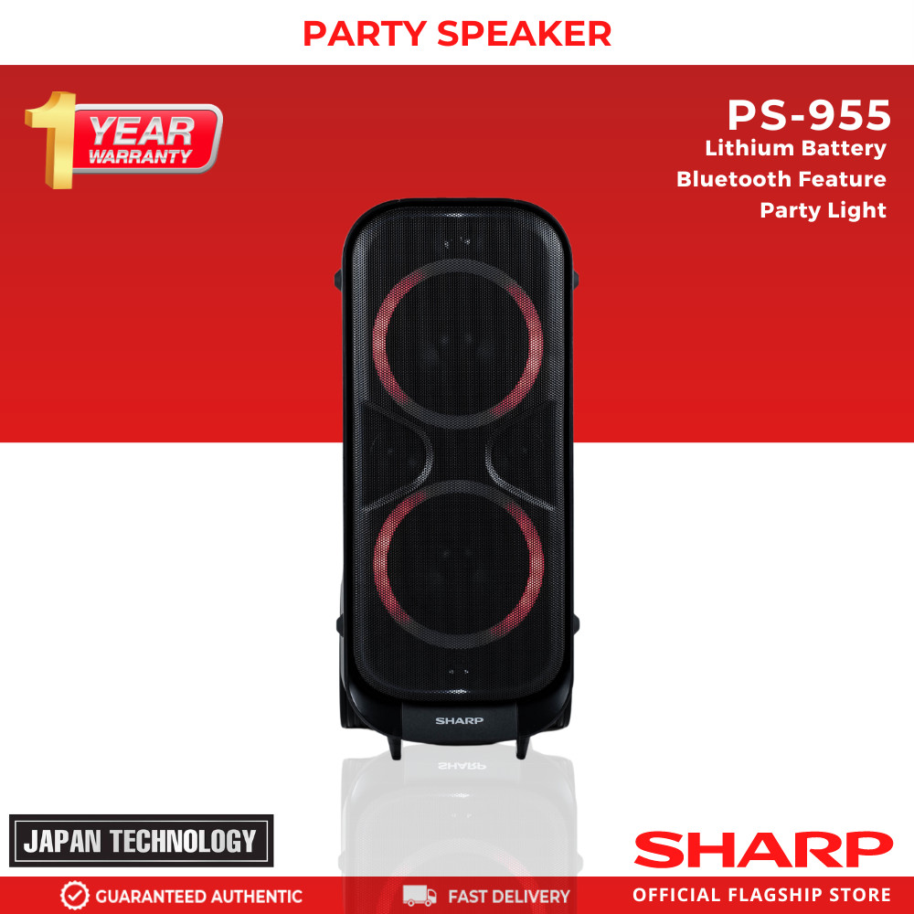 Sharp PS-955 60 watts Party Speaker | Shopee Philippines