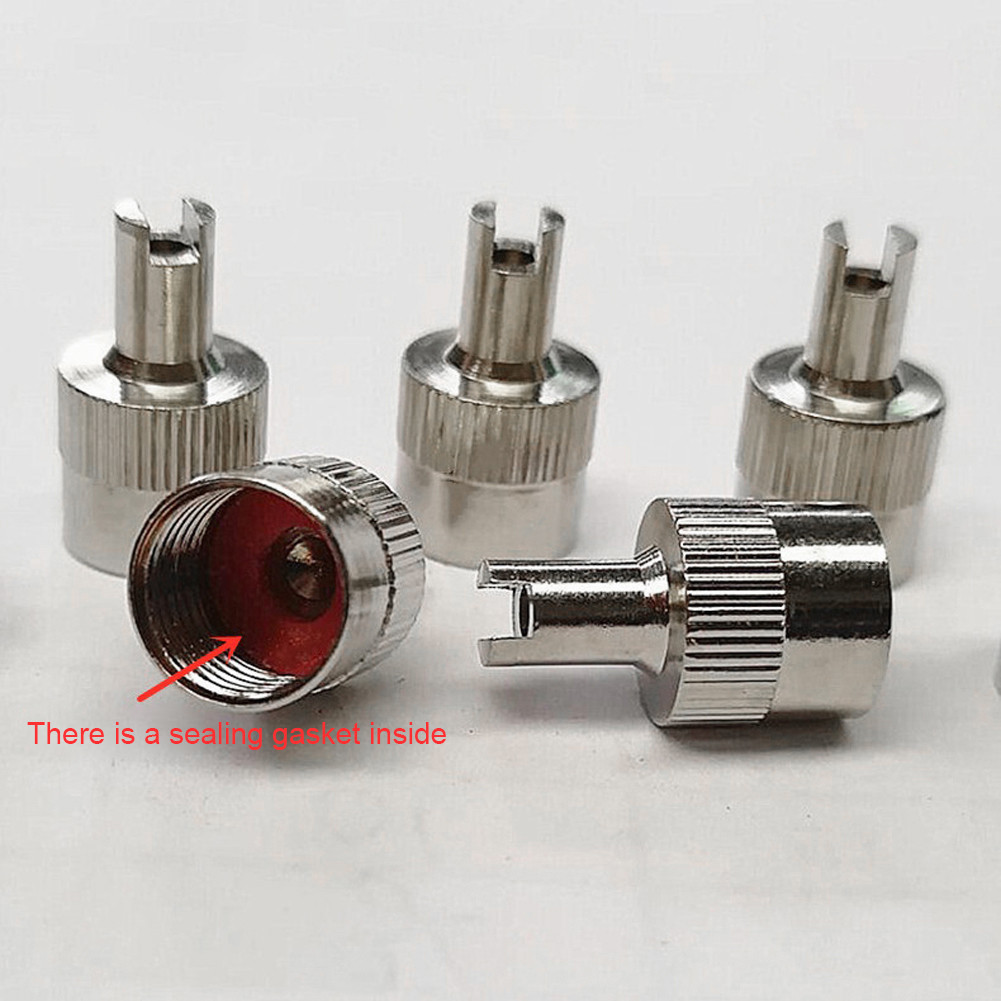 8pcs Slotted Head Valve Stem Caps with Core Remover Tool for Car ...