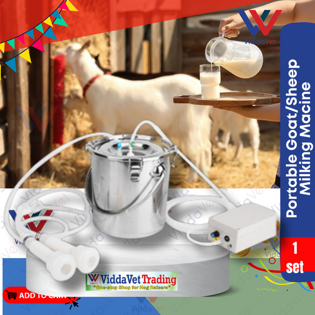 Goat Milking Machine 5L Automatic Vacuum Pump Milker Portable Portable ...