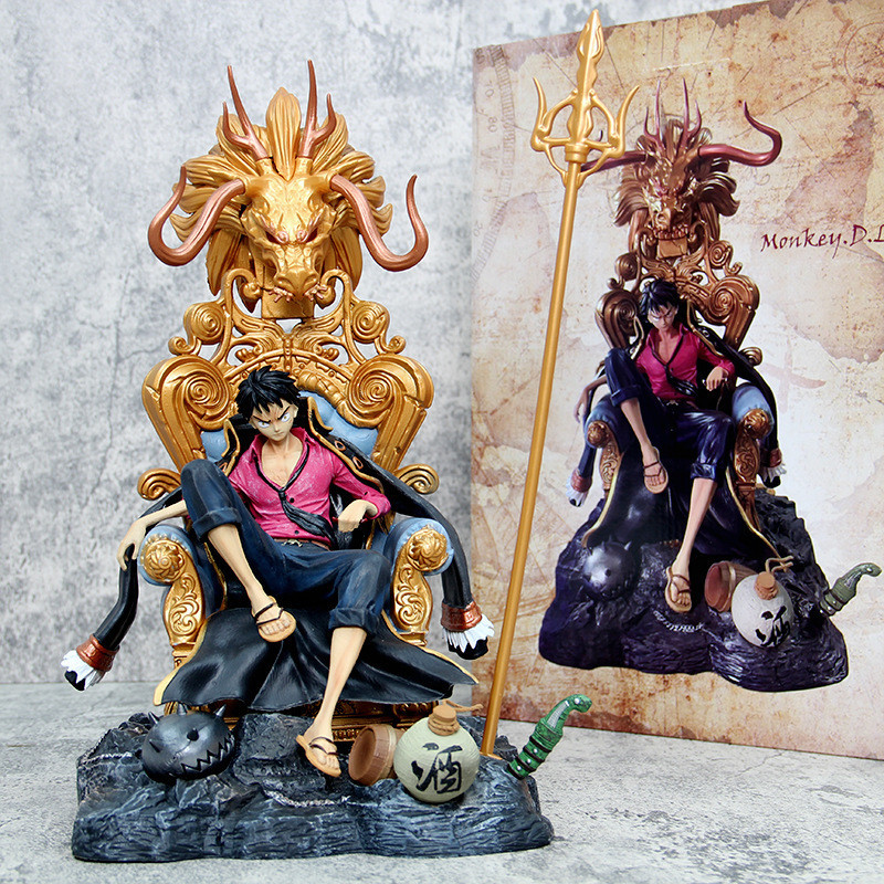 2b8s One Piece GK Throne Luffy Figure New Four Emperor Luffy Dragon ...