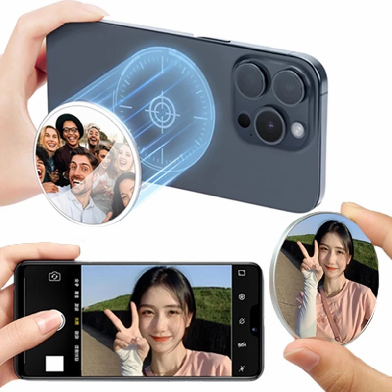 Magnetic Phone Selfie Mirror Reflector Shooting Supplies Travel Video  Selfie Tool With Case Mobile Phone Outdoor Lens Vlogging Video