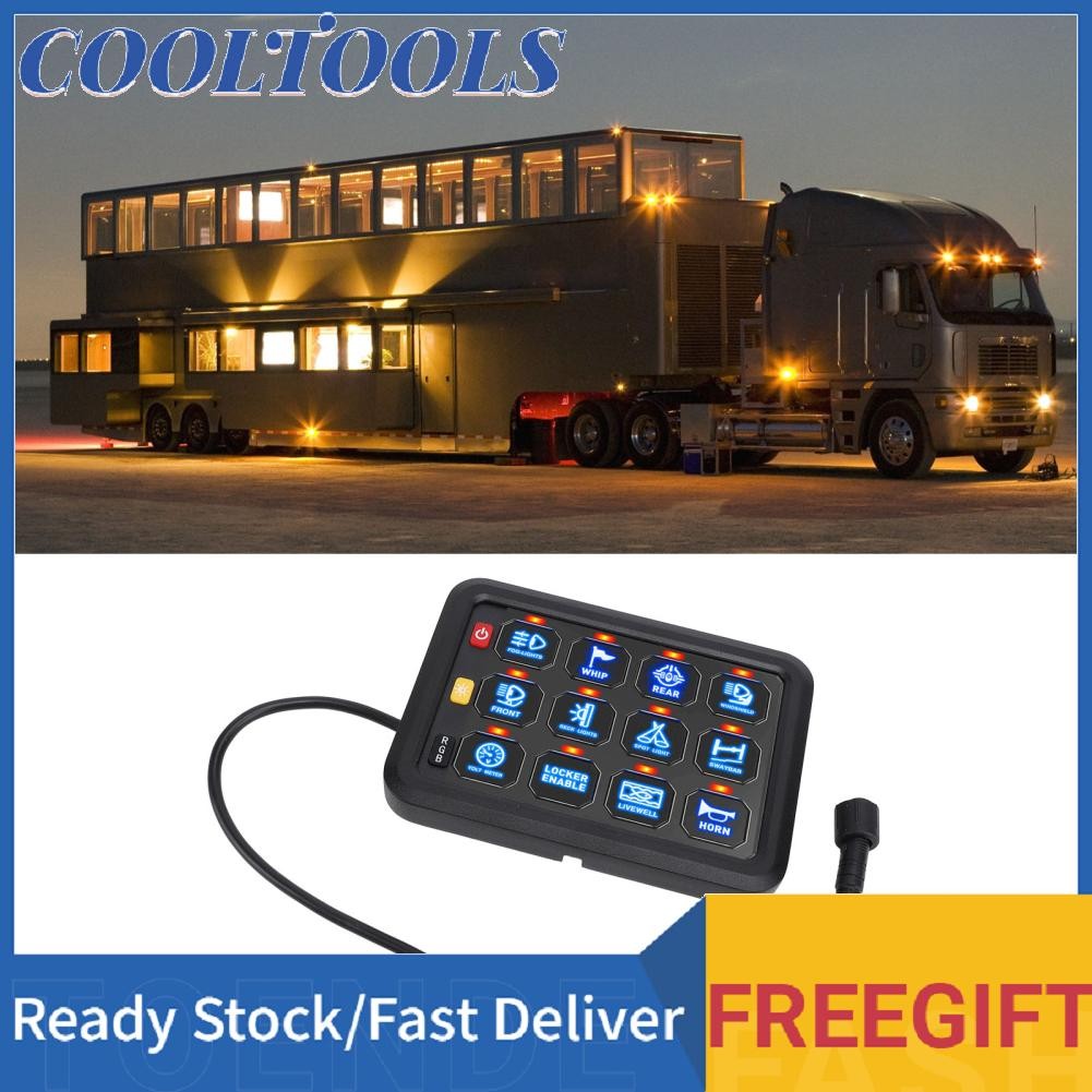 Cooltools RGB 12 Gang Switch Panel 12V 24V 80Amp 960W 1920W Dimmable ...
