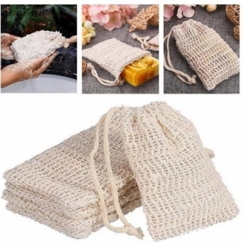 10Pcs Exfoliating Mesh Soap Saver Pouch Bubble Foam Net Handmade Soap ...