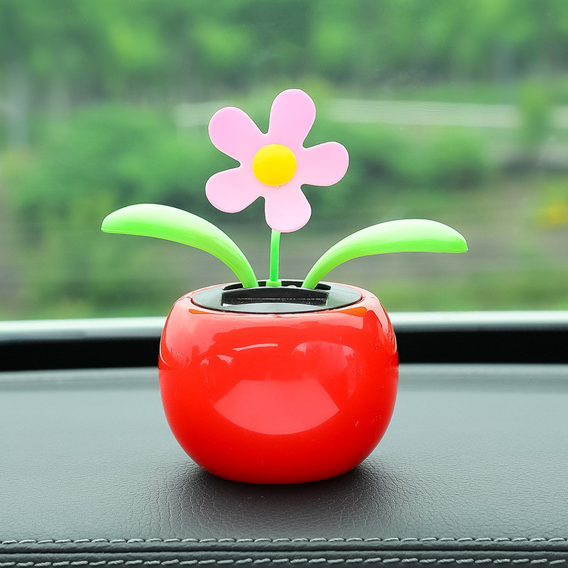Solar Dancing Sun Flower Automotive Ornament Solar Powered Dancing Sun ...