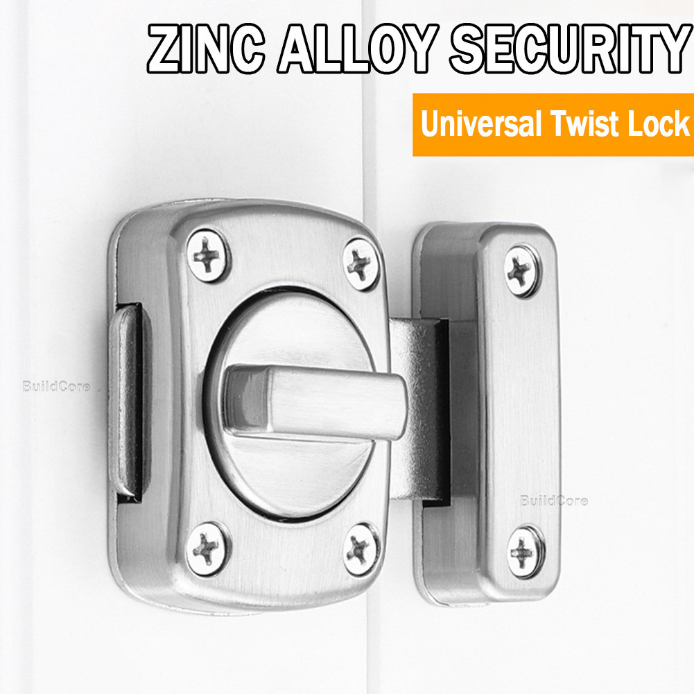 Universal Twist Lock, door knob main door, Zinc Alloy Security Slide