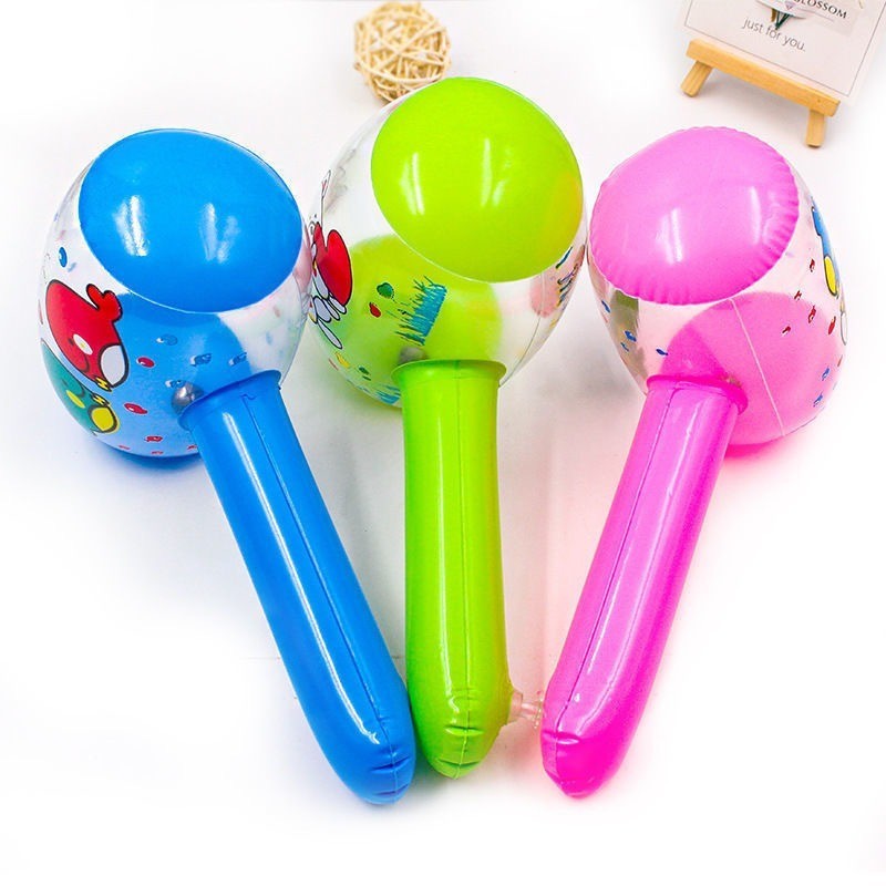 5PCS Randomly Colored Cartoon Inflatable Hammer Children s Small Hammer Cute Animal Print Inflatable Balloon Toy