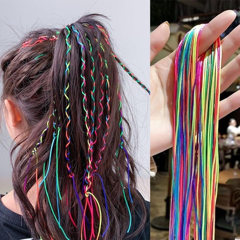 32Pcs Hair Braids Colorful Hair Wrap String Assorted Gradient Color ...