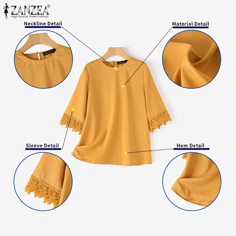 Women's Threaded Henry Neck T-shirt Round Neck Elastic Slim Long