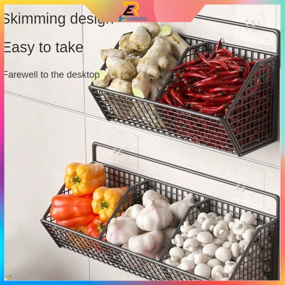 Scallion Ginger Garlic Kitchen Storage Rack Wall Hanging Seasoning Rack ...