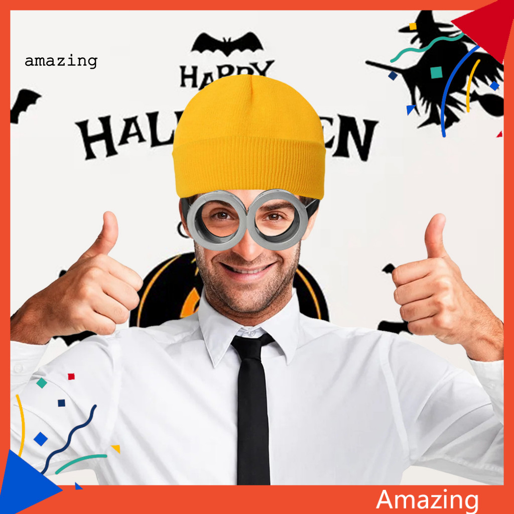 [AM] Foam Padded Goggles Yellow Beanie Yellow Cartoon Cosplay Set with