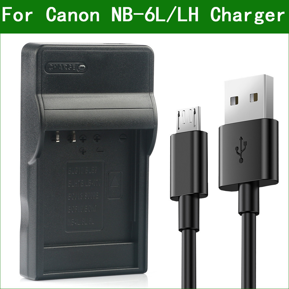 NB6L / NB6LH Slim Micro USB Charger for Canon PowerShot ELPH 500 HS