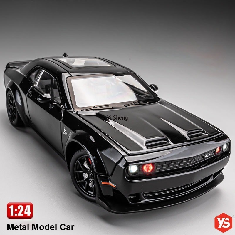 1:24 Scale Fast Furious Dodge Challenger SRT metal model car with  sounds,lights,running Vehicle Hobbies Collection
