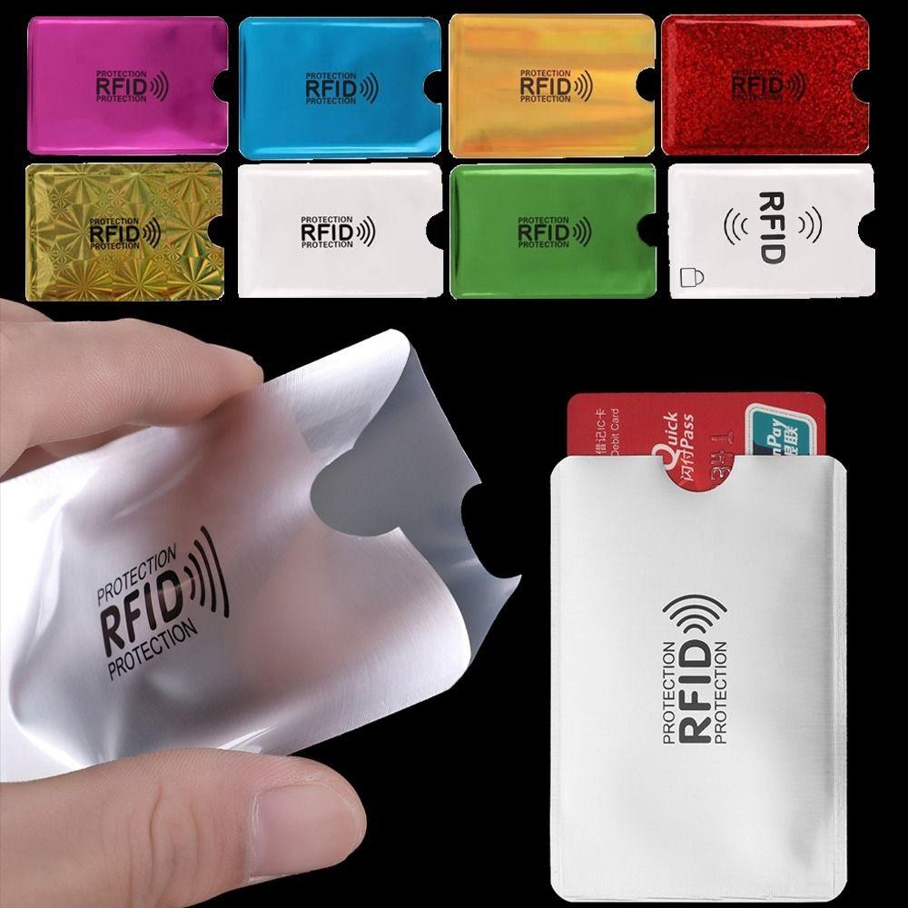 ROSE 5pcs Credit Card Sleeves, Safety Reader Lock RFID Card Holder ...