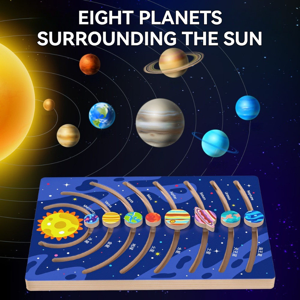 Eight Planets Outer Space Solar System Board Game Educational Toys ...