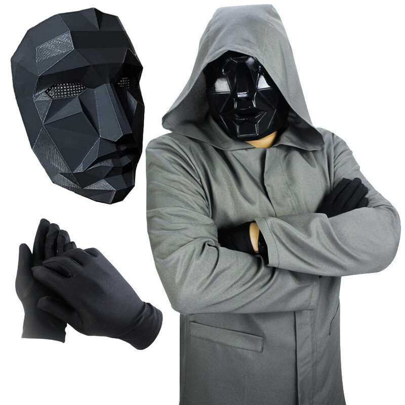 3PCS Squid Game The Front Man Boss Costume Adult&Kids Cloak Set ...