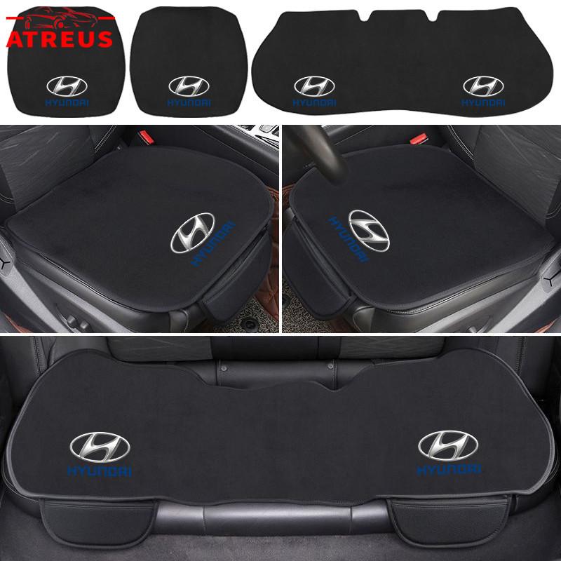 Hyundai Car Seat Cushion Seat Cover Front Back Seat Polyester Flannel ...