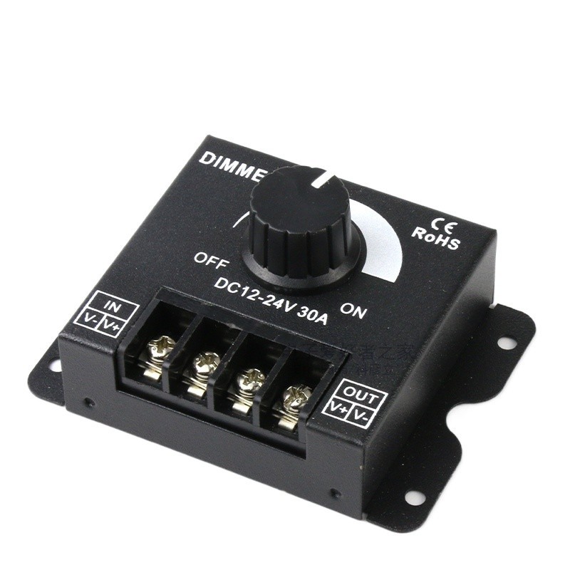 LED light strip with dimmer brightness adjustment control knob voltage ...