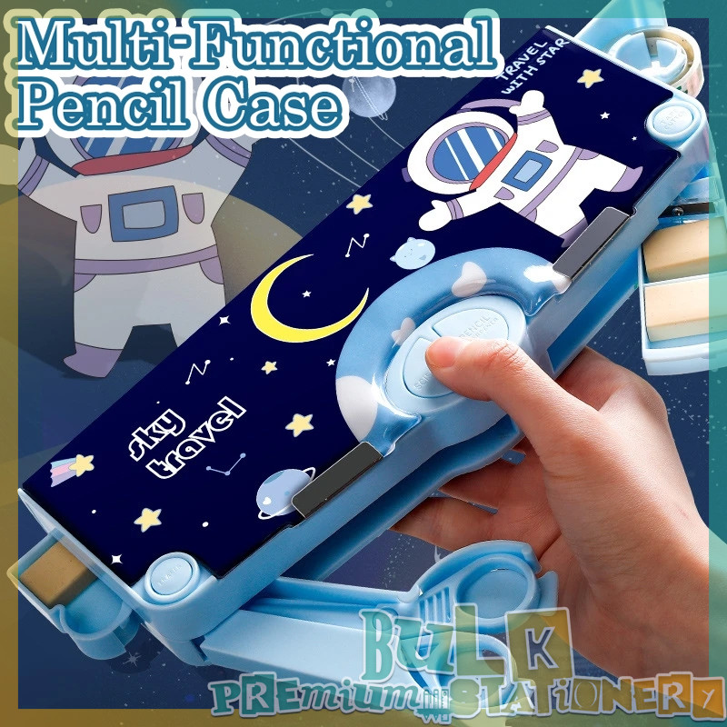 Cartoon Pencil Case Stationary Box Multi-functional Fully Automatic ...