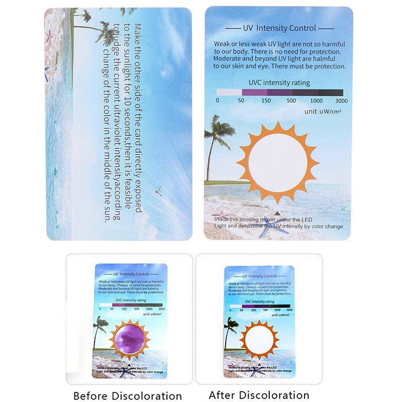 Hard PVC Card to check blue rays/ultraviolet rays/specialized UV rays ...