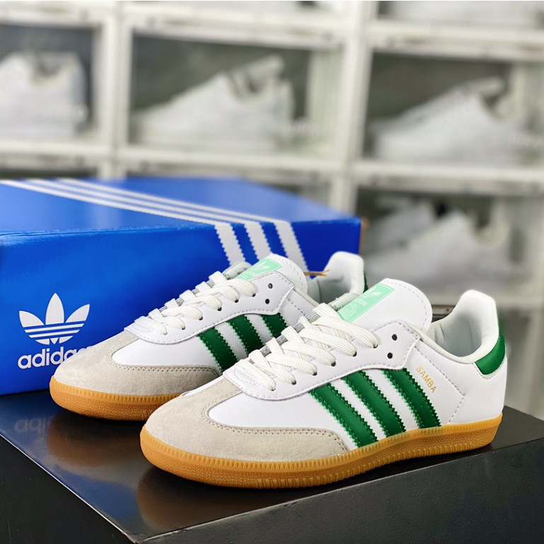 Adidas Samba OG Cloud Low White Collegiate Green Vapour Green Unisex ...