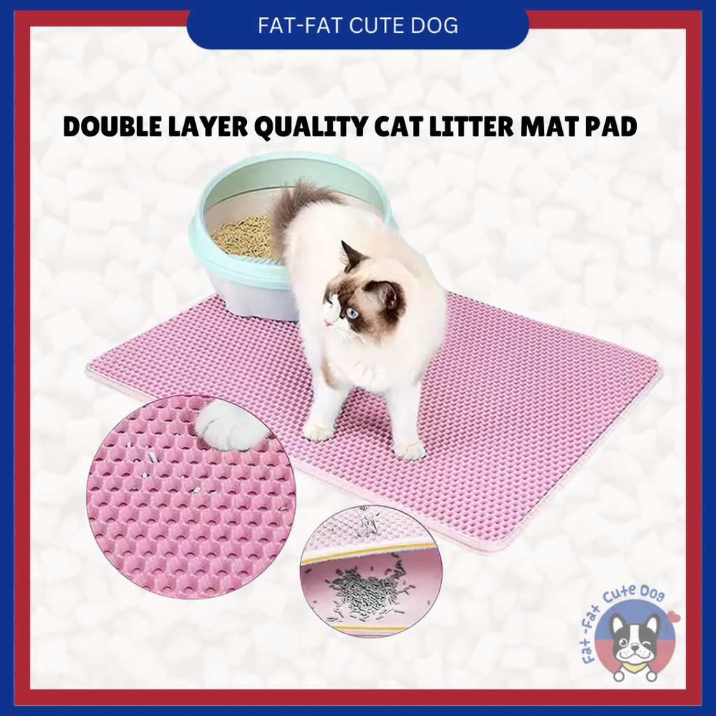Double Layer Quality Cat Litter Mat Pad Pet Cleaning EVA Double-Layer ...