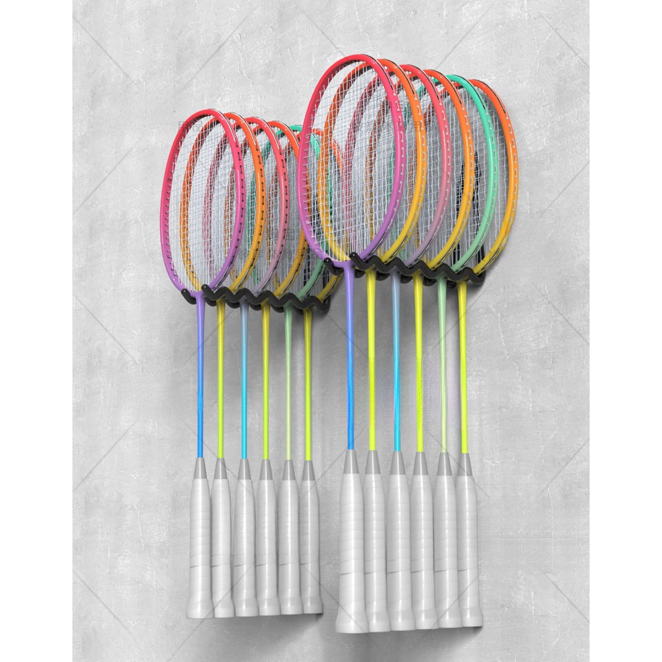 Badminton Storage Rack Tennis Display Rack Wall-mounted Can Store 6pcs ...