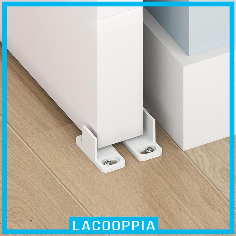 [ Set of 2 Sliding Barn Door Floor Guides Bottom Track Guide with Floor ...
