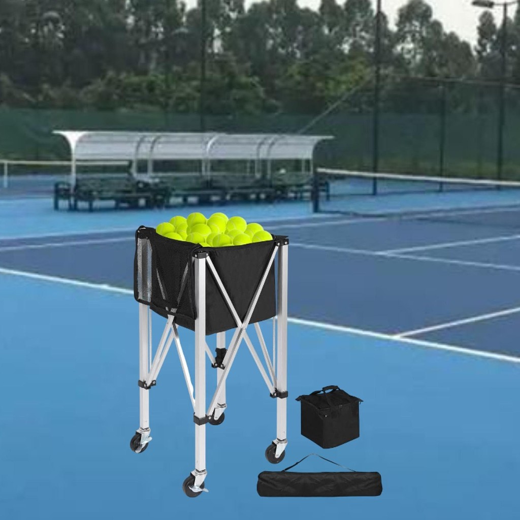 [ehoyoxadj] Tennis Ball Cart Collector with Carrying Bag Tennis Ball ...