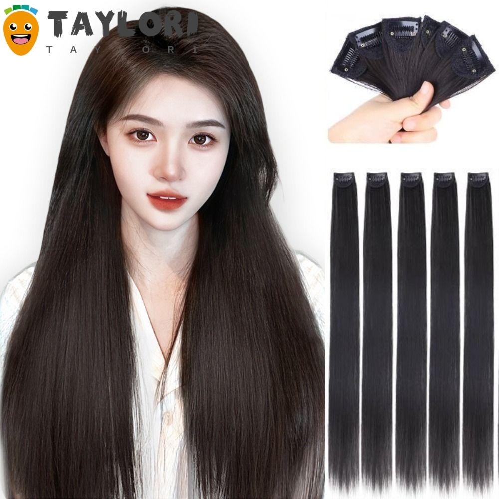 TAYLOR1 2Pcs Fake Hair Pieces, Synthetic Wig Pads Long Straight Hair ...