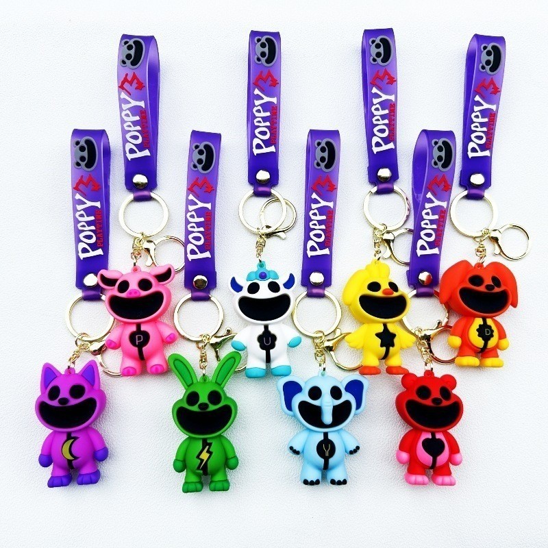 Smiling Critters Game Key Chain Poppy Playtime Pendant Cartoon Ornament