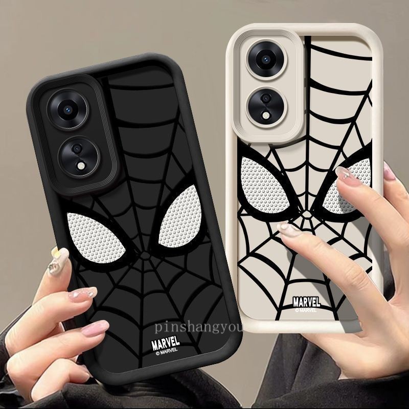 For Oppo A60 4g Fashion Brand Simple Cartoon Marvel Couples Cool Spider 