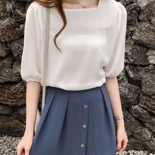 M-4XL plus size Korean Style Women white chiffon blouse shirt women ...