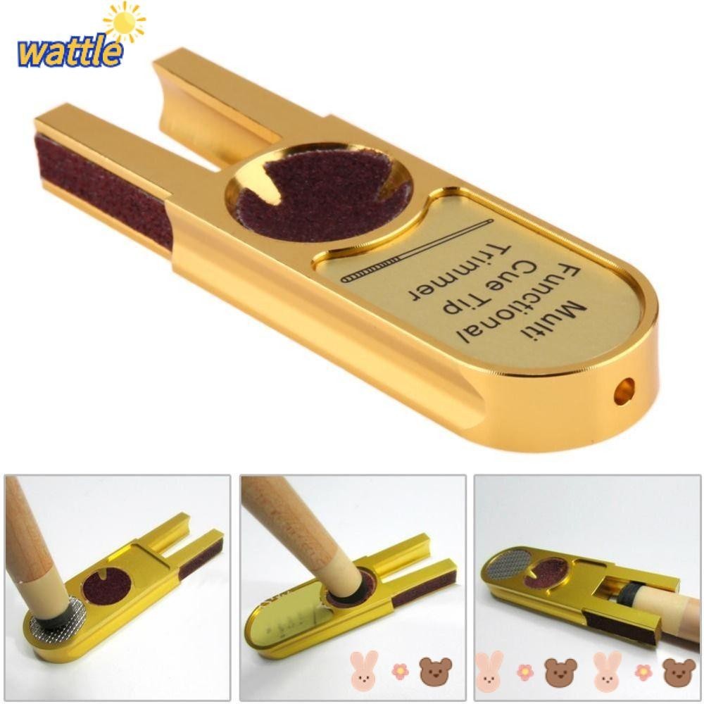 WATTLE Pool Cue Tip Trimmer, Dime Shaper Repair Tool Billiards Cue