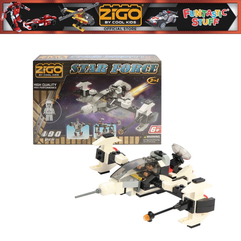 ZIGO Star Force Building Blocks ,Toys for Kids, Vehicle Blocks(190 pcs ...