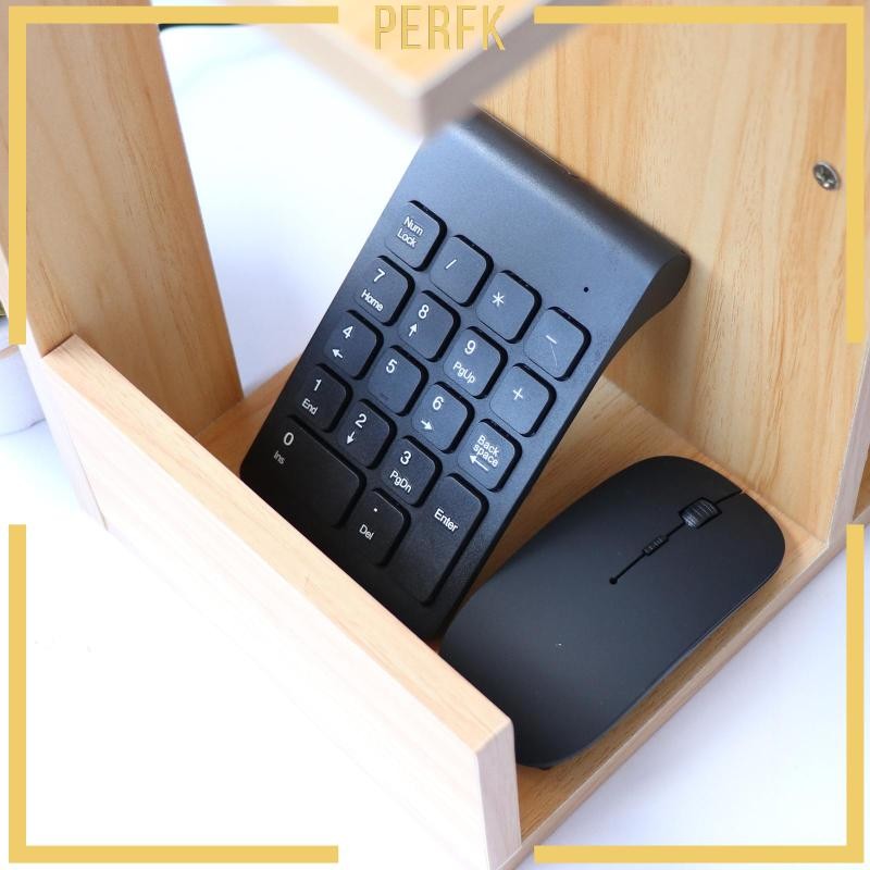 [Perfk] Numeric Keypad Wireless Silent Keypad with Mouse for Laptop ...