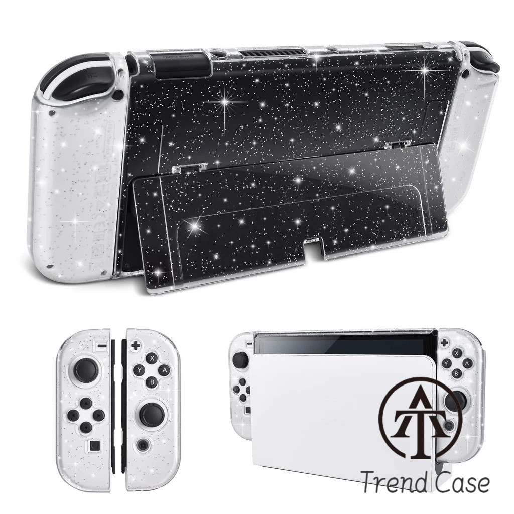 Dockable Transparent Protective Case for Nintendo Switch OLED Flip ...