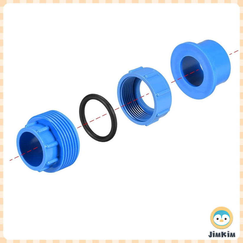JimKim PVC Pipe Fitting Union Quick Connector Blue Fitting Coupling ...