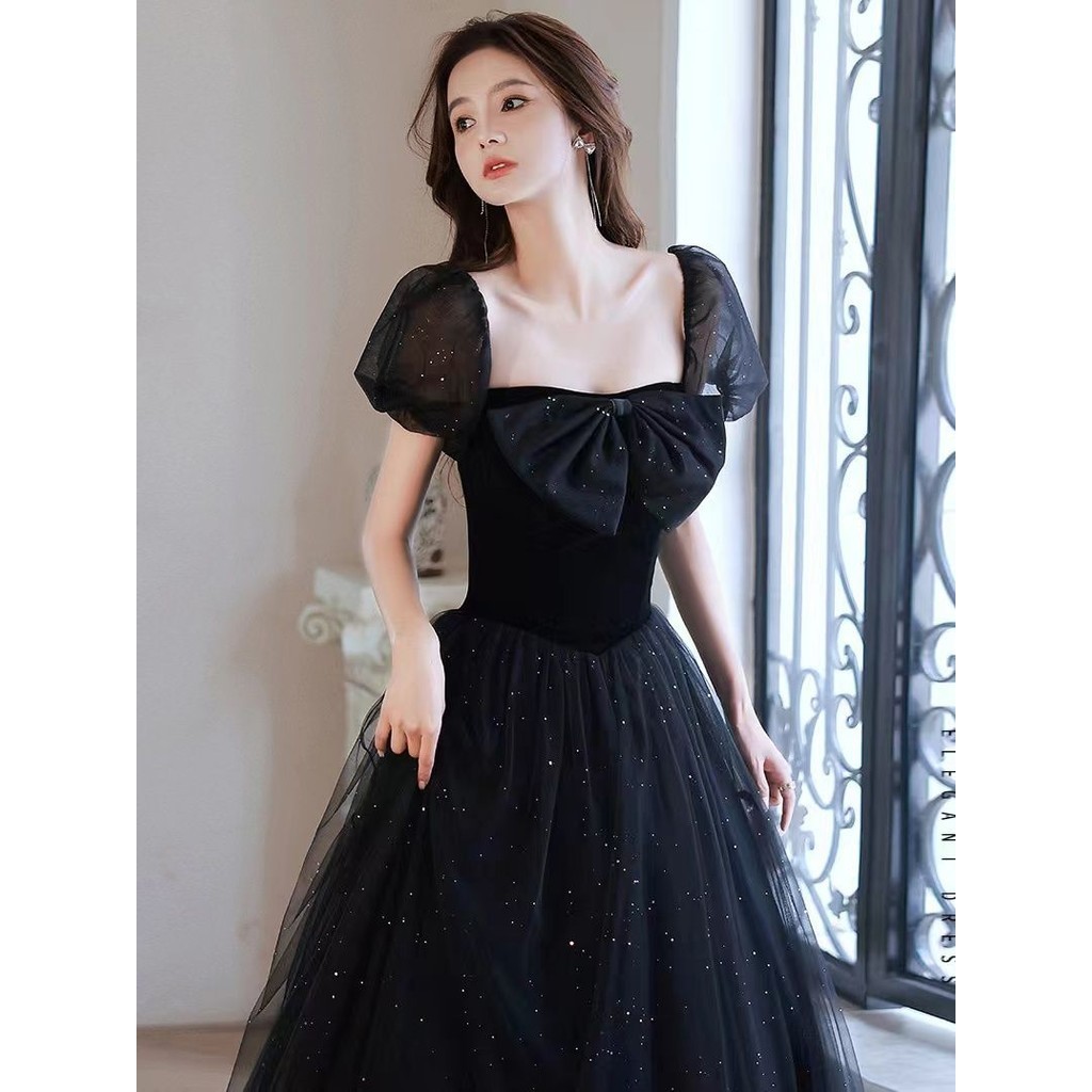 Hawlife Korean Black Elegant Bow Evening Prom Ball JS Debut Graduation ...