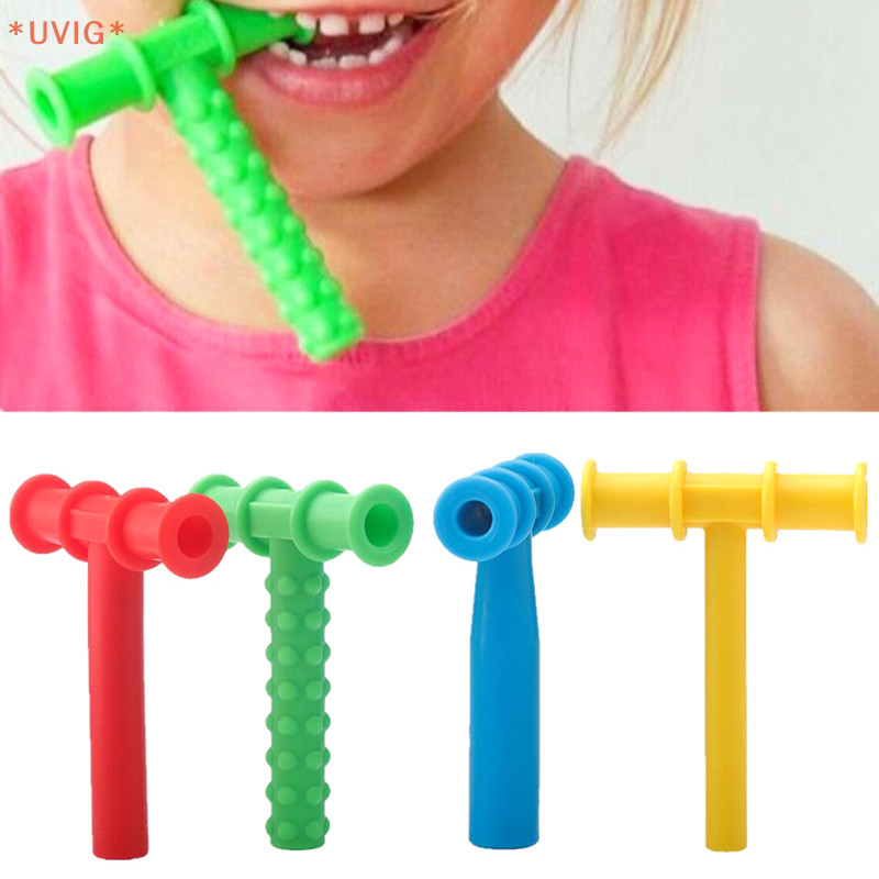 UVIG Kid Chewing Tube Speech Therapy Teeth Massager Children Talk Tools ...