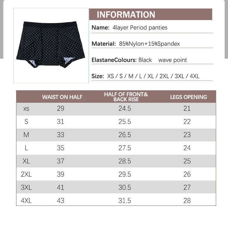 Physiological Underwear Four-Layer Leak-Proof Sanitary Napkin Menstrual ...