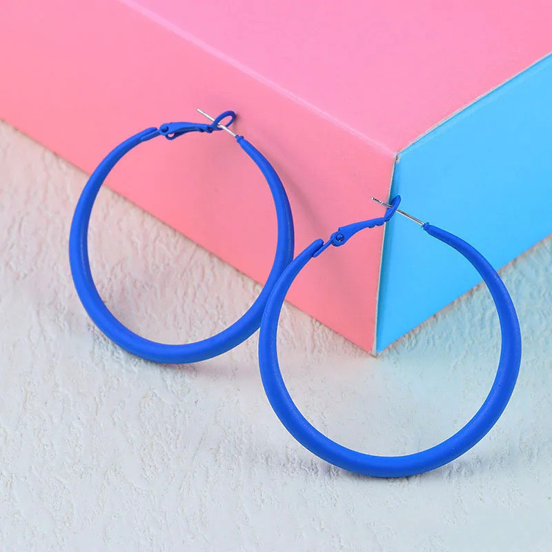 Trendy Big Round Hoop Earrings for Women European Exaggerate Party ...