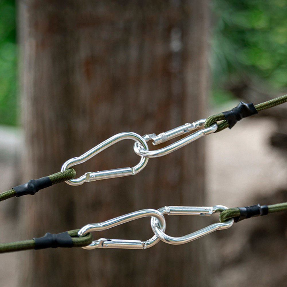 Rubber Bungee Cord 30/60/90cm with Hooks Heavy Duty Strap Carabiner ...