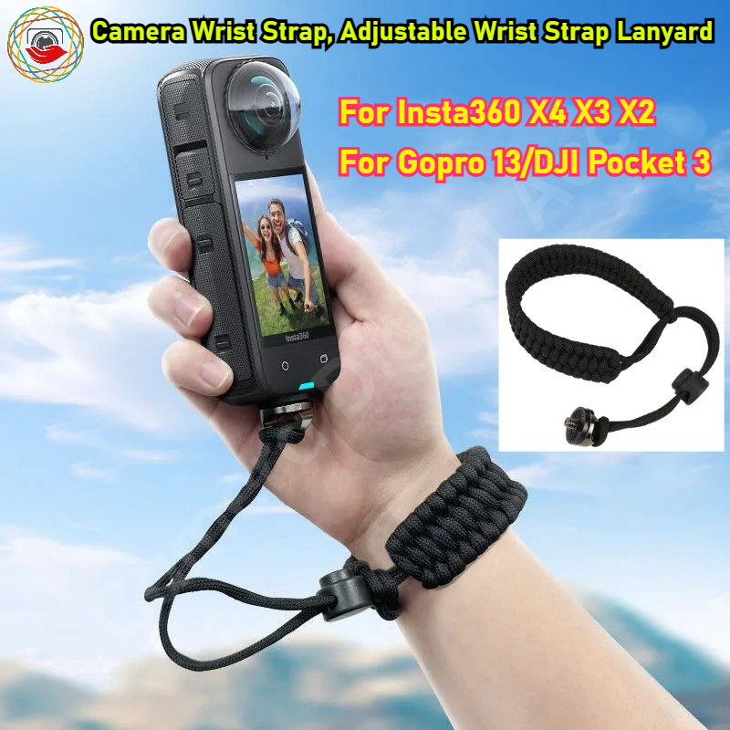 Camera Wrist Strap, Adjustable Wrist Strap Lanyard with 1/4 Inch Screw ...