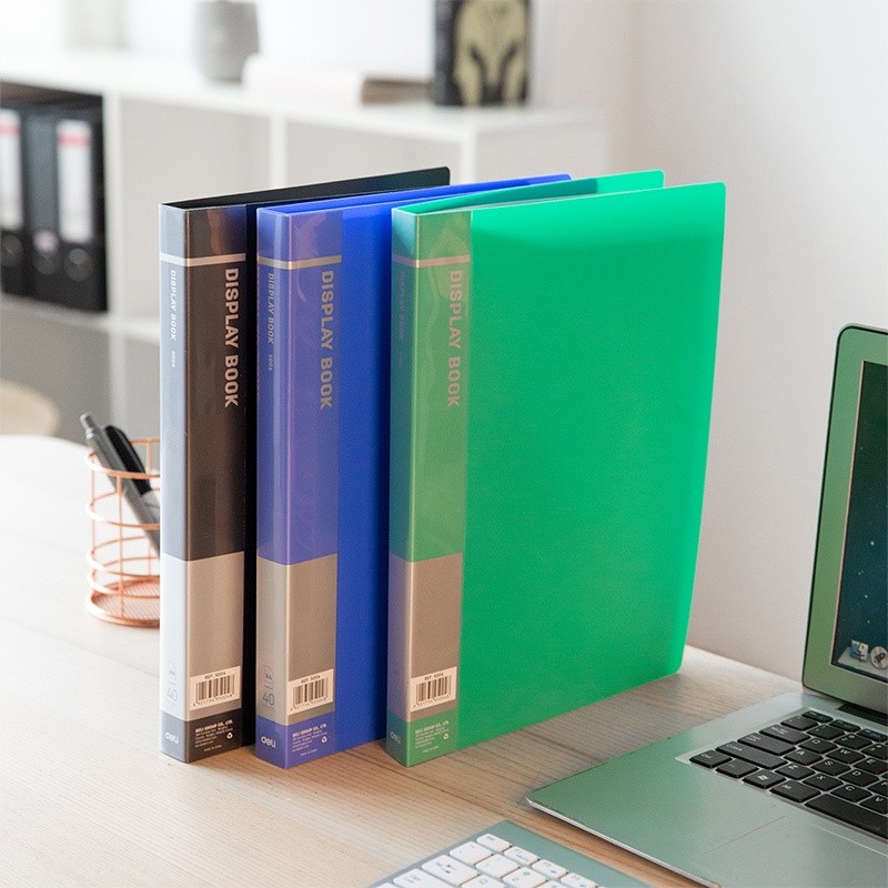 Deli A4 File Folder E6009 Display Book Loose-Leaf Data Document Storage ...