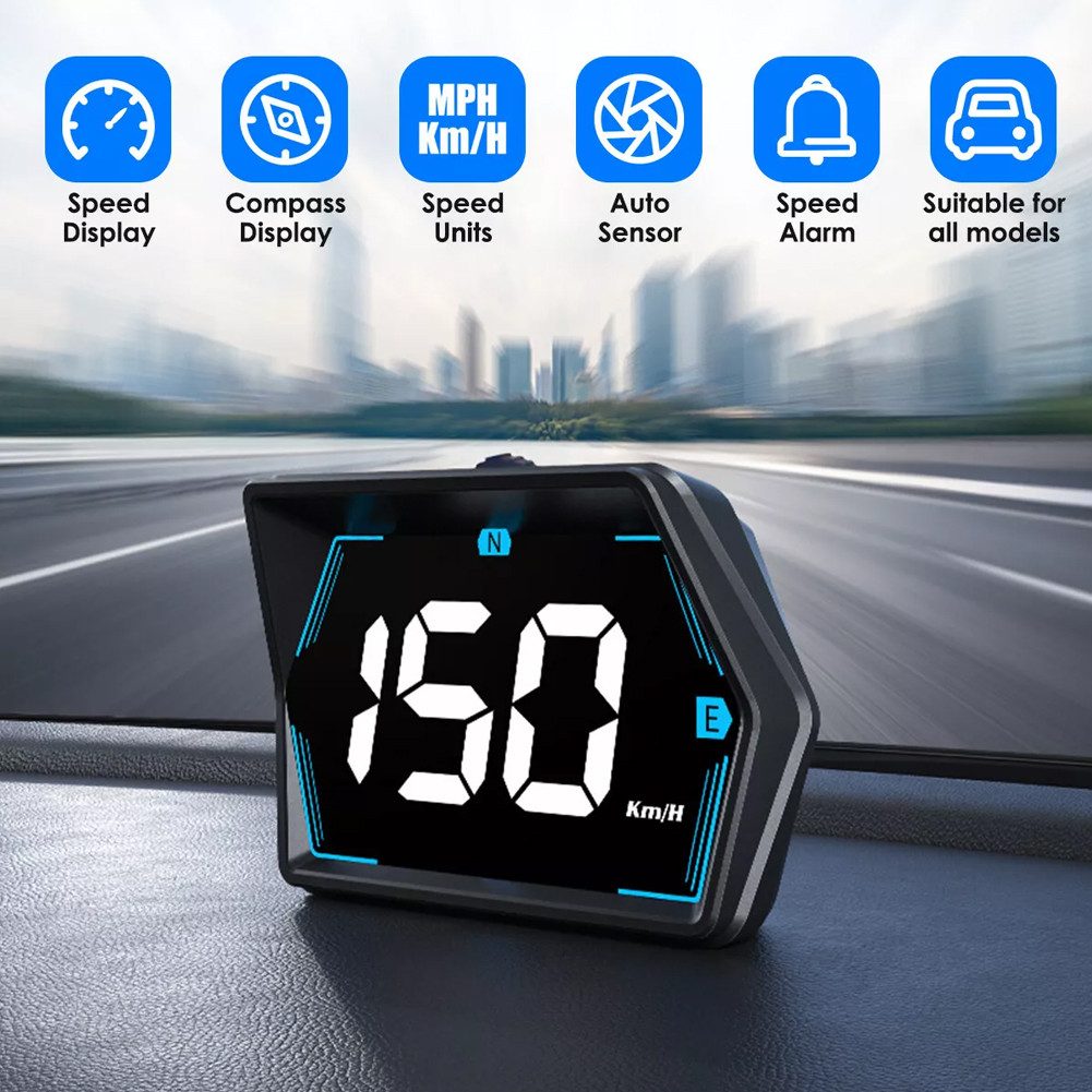 Car Digital GPS Speedometer Overspeed Alarm Digital GPS HUD Speedometer ...