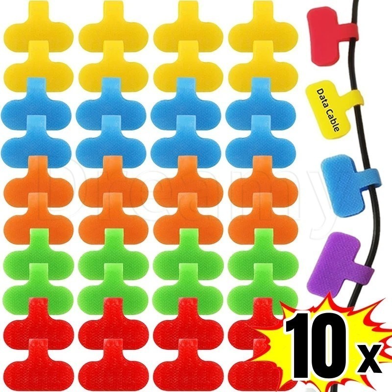 10Pcs Data Wire Tags - Cable Labels - with Write-on Label - Reusable ...
