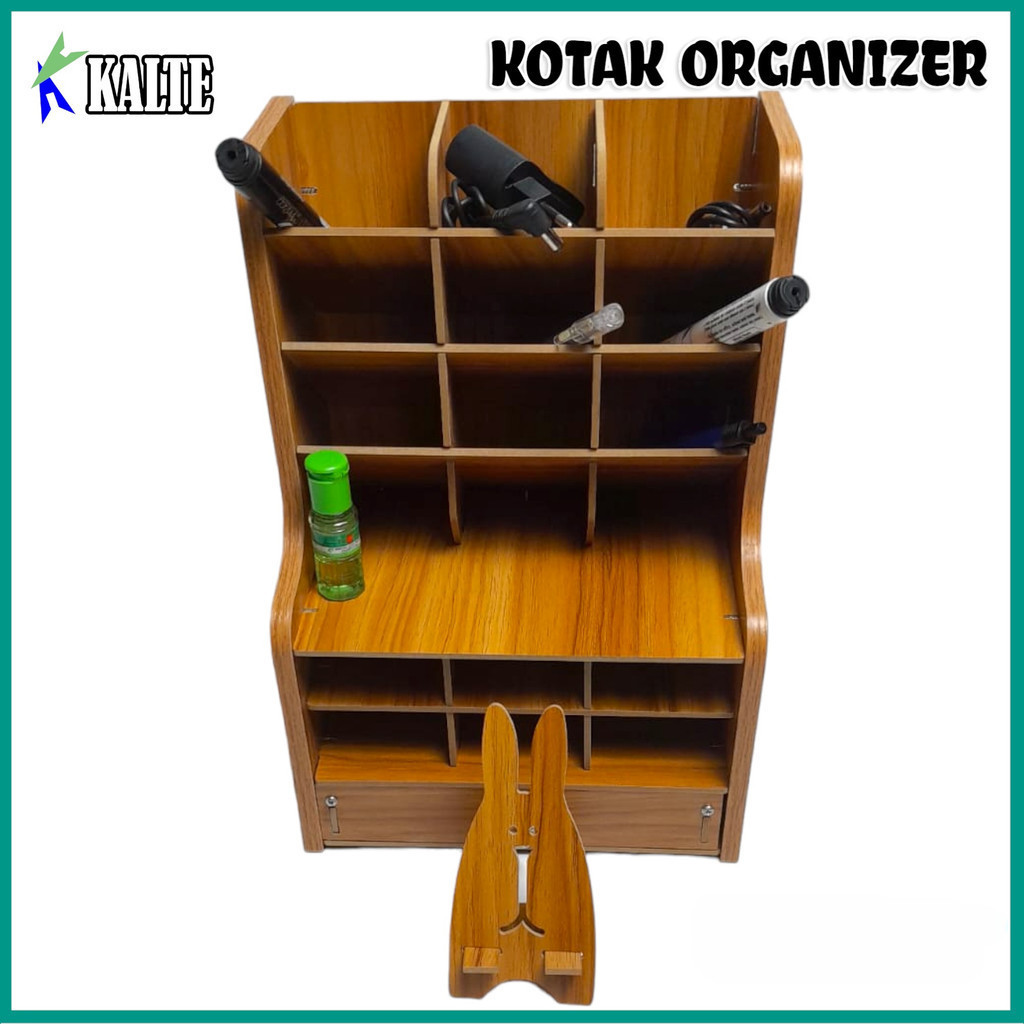Wooden Desk Organizer DIY Pen Wooden Desk Rack Multifunctional ...