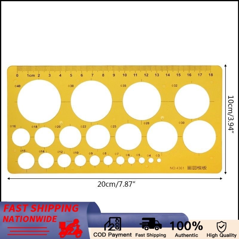 Ellipse Drafting Drawing Stencil Mechanical Ruler Oval Round Template ...